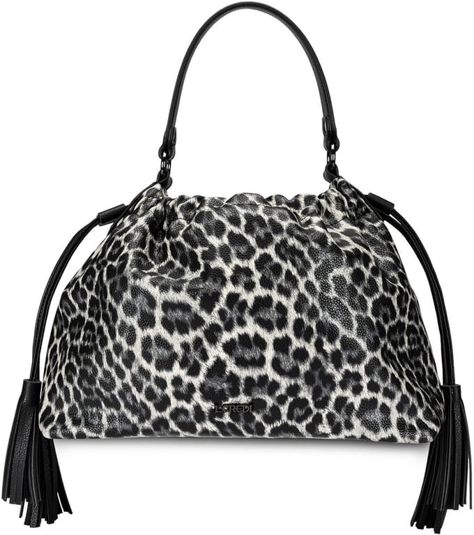 L.CREDI schoudertas Sigal Hobo Bag Black / Mix zwart