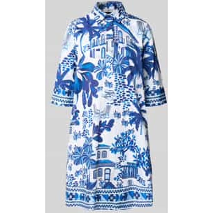 relaxed fit klein in knielengte met all-over motiefprint