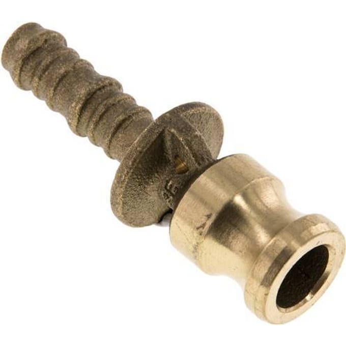 Camlock DN 15 (1/2'') Koppeling Messing met slangpilaar (13 mm) Type E MIL-C-27487