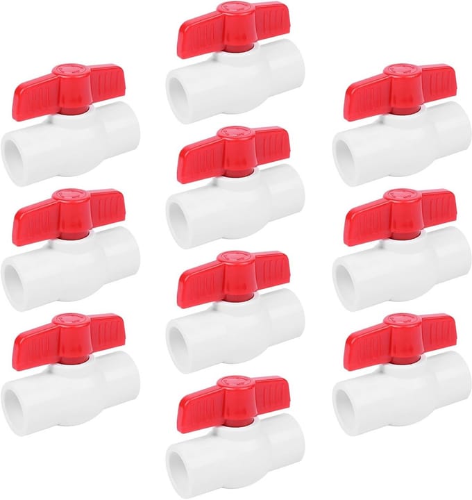 PVC Kogelkraan Socket Afsluitklep 1/2 Inch (6/10 Stuks)