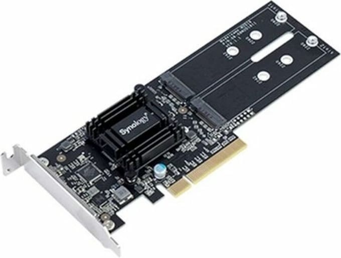 Synology M2D18 - storage bay AV / multimedia paneel - M.2-kaart - PCIe 2.0 x8