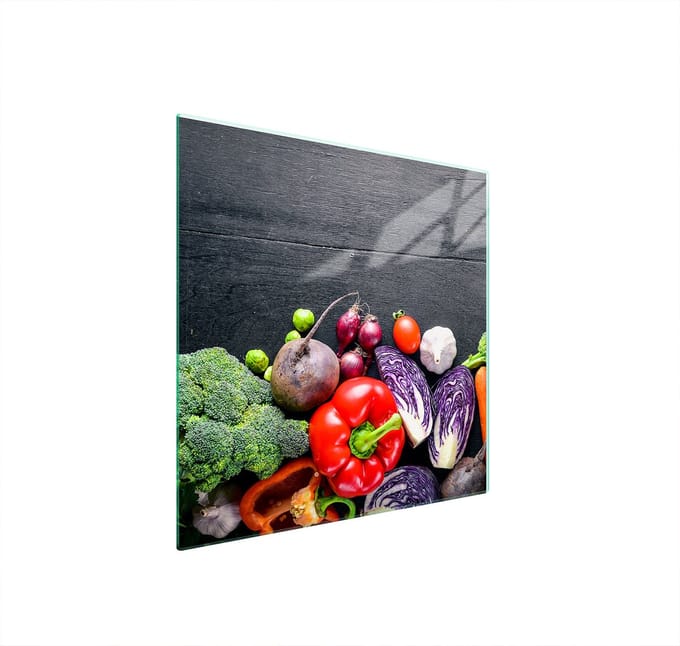 TMK ArtDeko - Snijplank Glas - 50x52 cm - Warzywa - Beschermpaneel