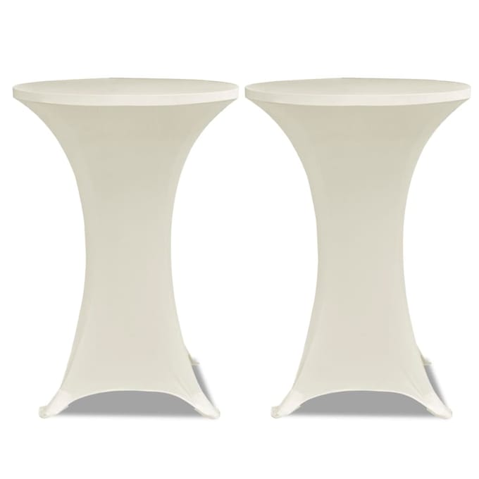 vidaXL - Statafelhoes - Stretch - Ø70cm - Crème - (2 - stuks)