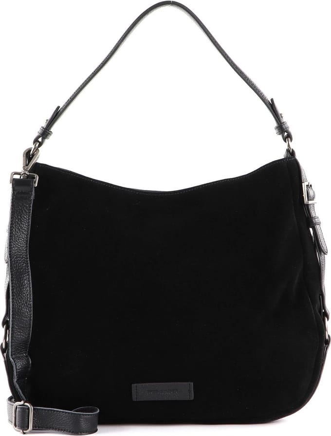 FREDsBRUDER Leren Schoudertas Sylvin Hobo Black Zwart