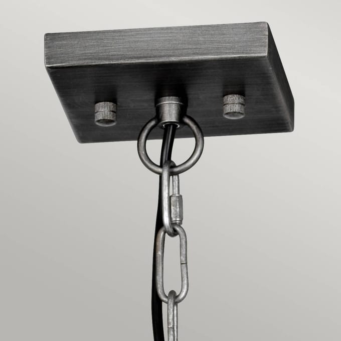 Elstead Lighting LED Hanglamp Louvre | 6X E27 Max 60W | Dimbaar | Painted Gunmetal