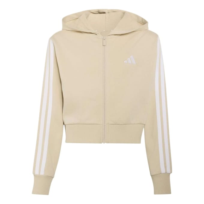 Adidas Essentials Sweatshirt Met Rits Beige 13-14 Years Meisje