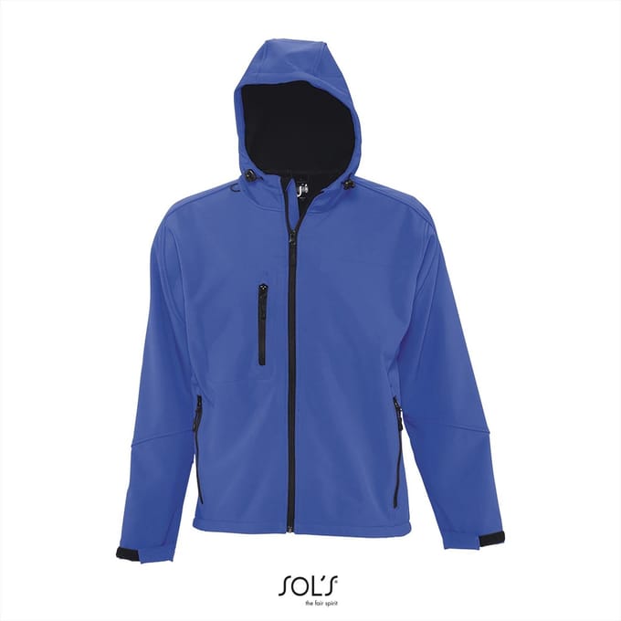 SOL'S Men´s Hooded Softshell Jacket Replay L848 - Royal Blue 241 - M