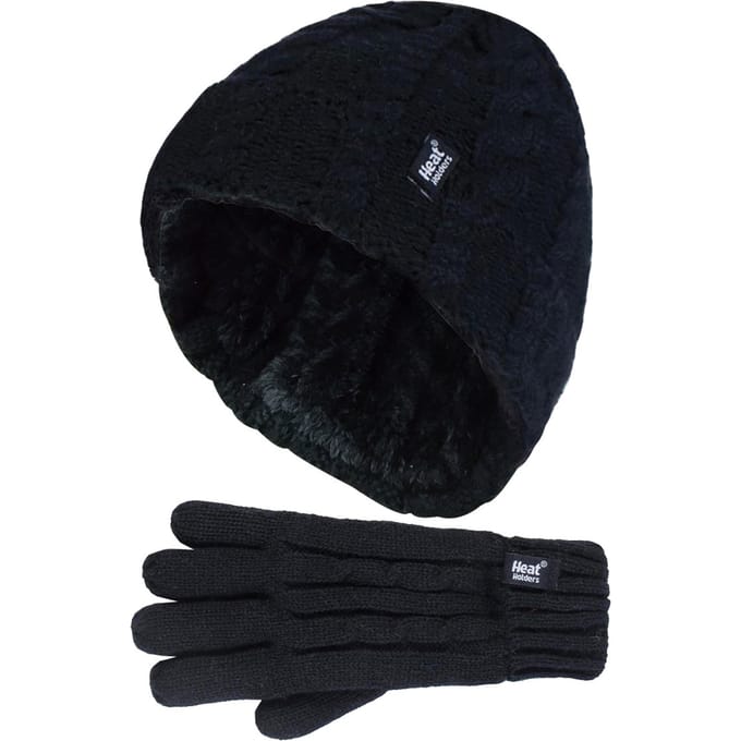 Heat Holders Kabelgebreide warme mutshandschoenenset voor meisjes - BS3P14