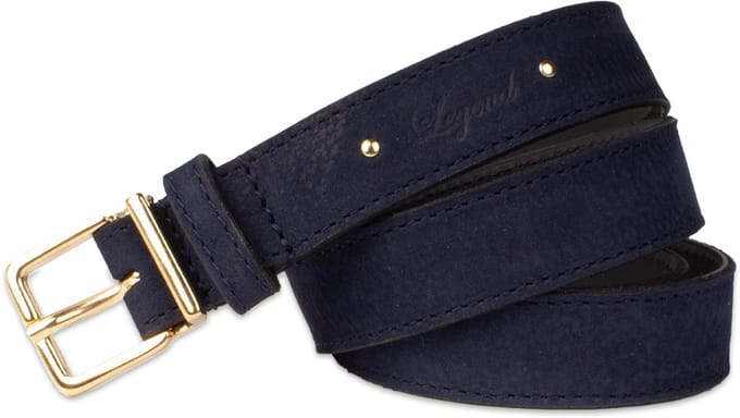 Legend Dames - Leren riem - Blauw - 95cm