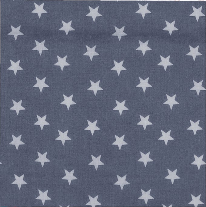 BINK Bedding Stof Katoen Stars Grijs per meter