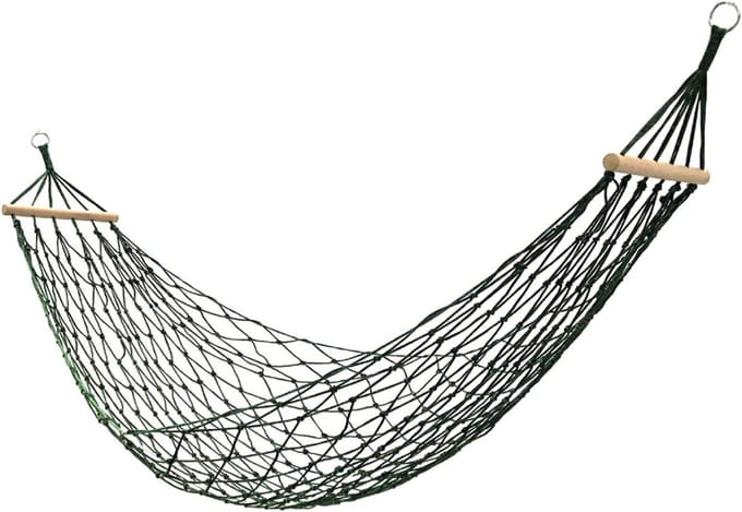 Hangmat - Kampeerhangmat Buiten - Ontspannen Buiten - Nylon Touw Mesh - 260 cm Lengte - Blauw