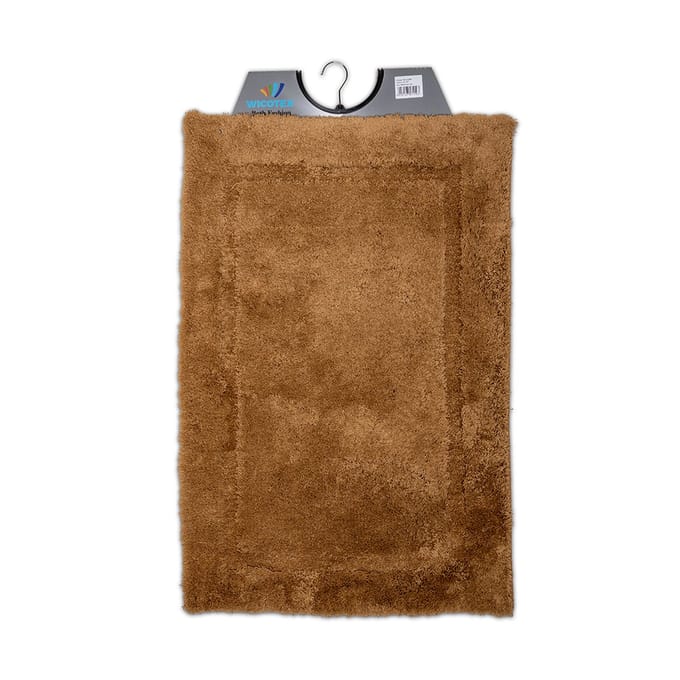 Wicotex - Badmat Taupe - Badmat - Antislip onderkant - Afmeting 60x90cm