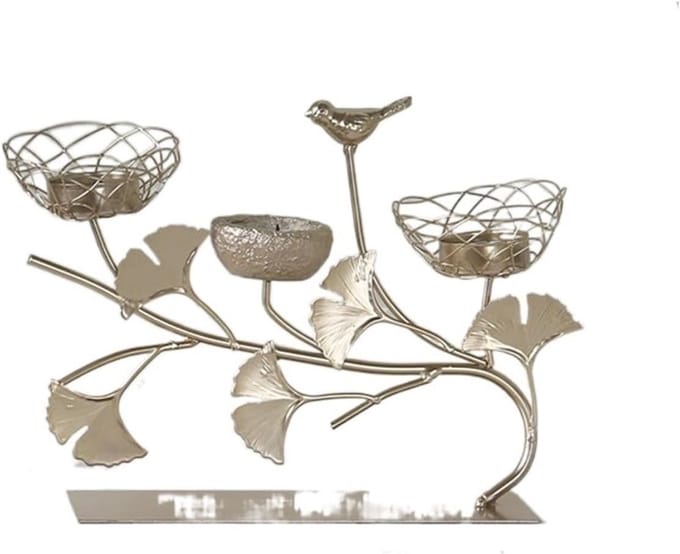 Vogel Kandelaar Ornament - Sfeervol Decoratie - Romantisch Diner - Nordic Design - Zwart