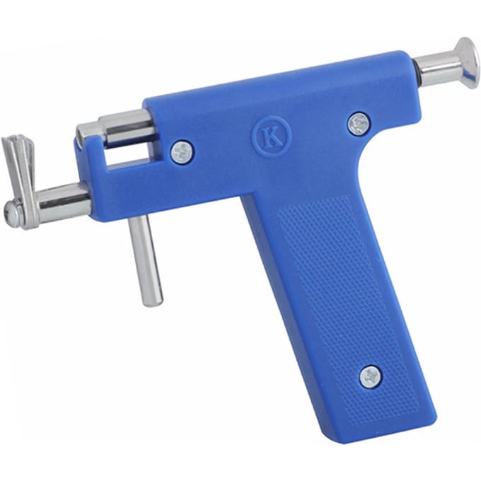 Oorpiercingset met 98 oorknopjes, pijnloos, gemaakt van titaniumstaal, veilig, professioneel en multifunctioneel. blue