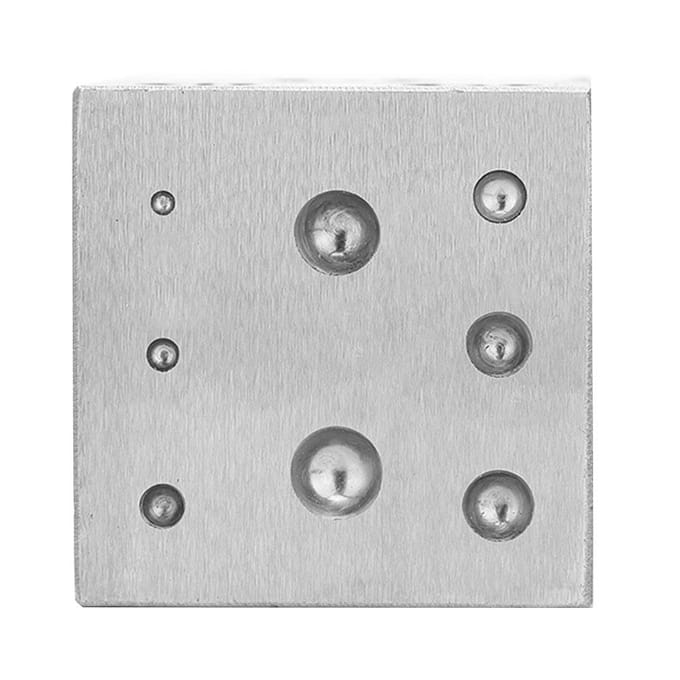 Poinçons de 50 mm pour fabrication de bijoux, outil de dôme, bloc de dappage carré white