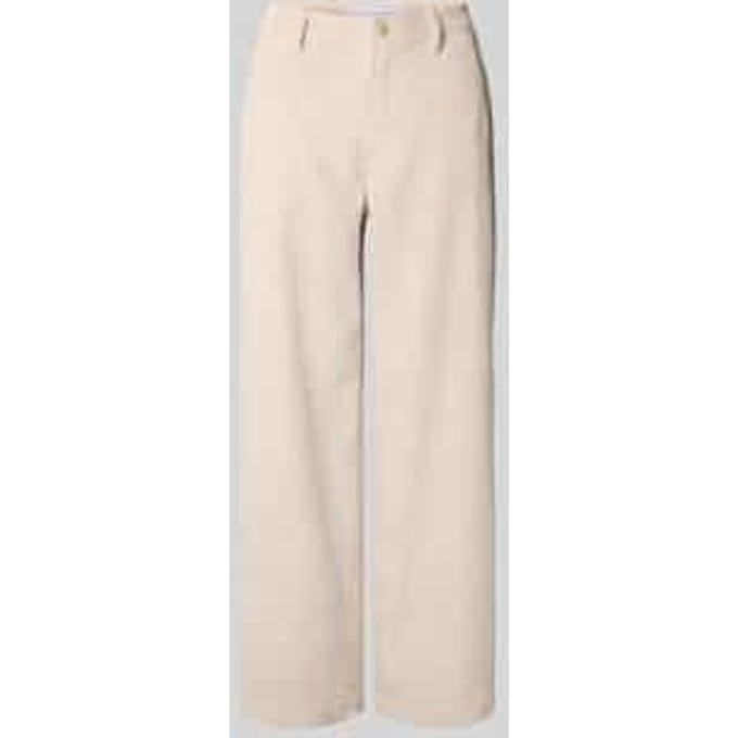 Straight leg corduroy broek met ceintuurlussen, model 'YUKI'