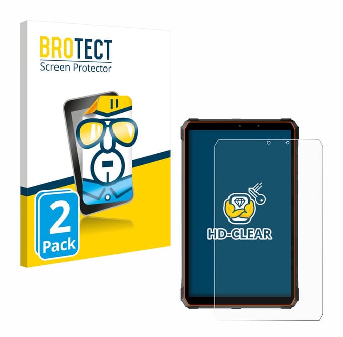 BROTECT - Screenprotector voor Blackview Active 5 - Folie Beschermfolie transparant 2 Stuks