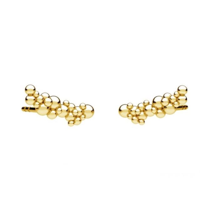 ARLIZI 2302 Oorbellen bubbels oorklimmers - verguld - 11 mm