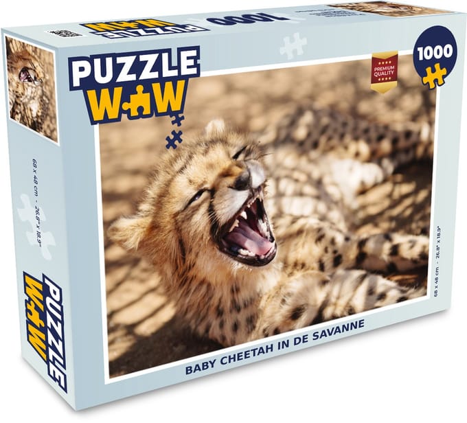 Puzzel Cheetah - Dier - Close up - Legpuzzel - Puzzel 1000 stukjes volwassenen