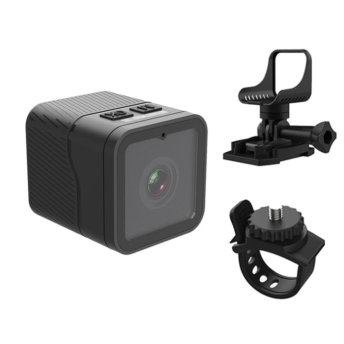 1080P Multifunctionele Fietscamera Fietscamera Buiten WiFi Sportcamera Waterdicht Ingebouwd zwart