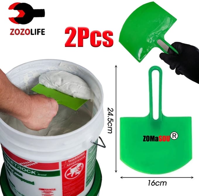 1/2Pcs Curved Bucket Scoop Scraper Spackle Paint Putty Knife Drywall Finishing Plaster Scraping Decals Patch Construction Tools