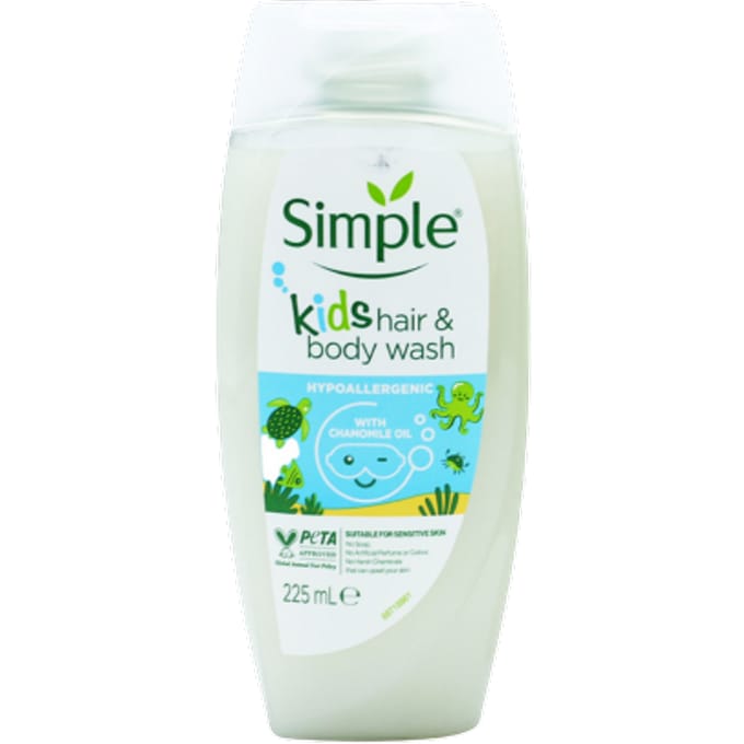 Simple Hypoallergene Haar- en Lichaamswasgel voor Kinderen - 225ml