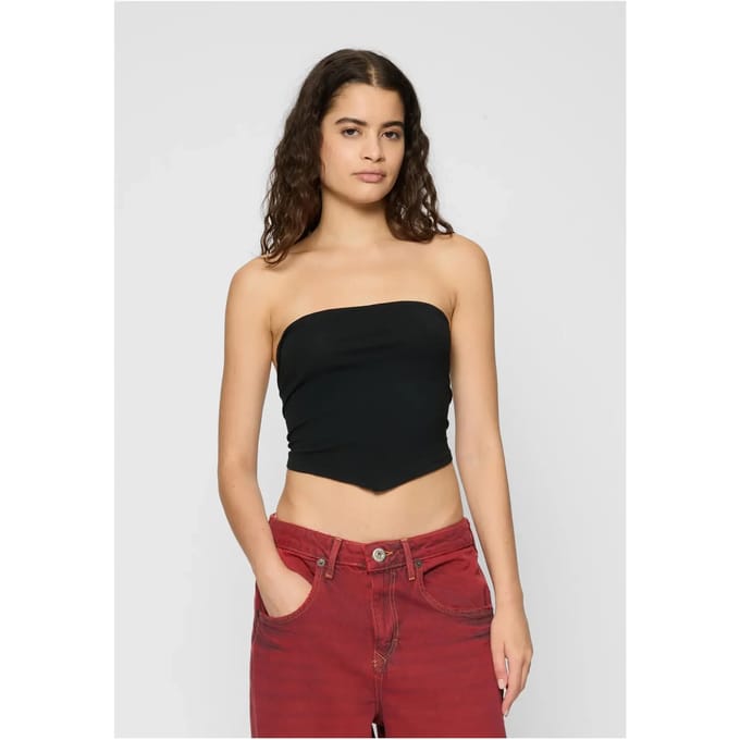 Urban Classics - Knotted Bandeau 2Pack Bandeau top - M - Wit/Zwart