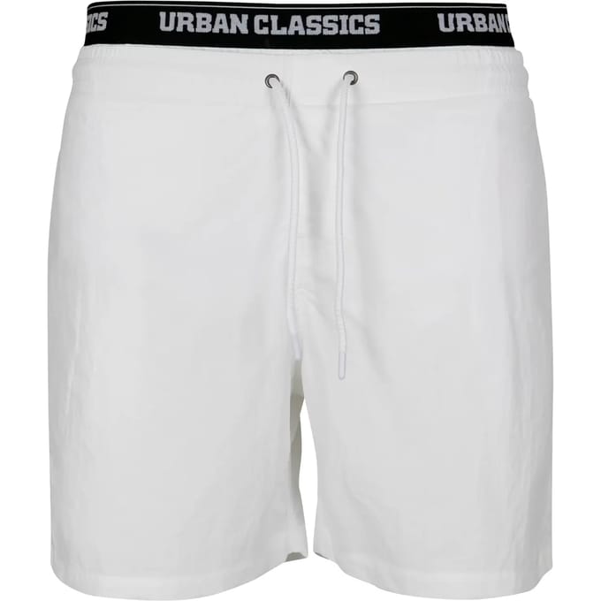 Urban Classics - Two in One Zwemshorts - 2XL - Wit/Zwart