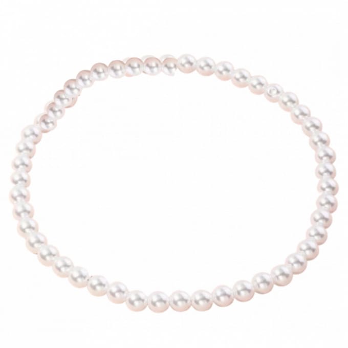 Ketting- Parel- Ivoor- 8 mm- stretch- 55 cm -synthetische-Charme Bijoux