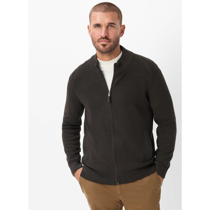 Brax Heren Vest  Style JOHN chocolate, donkerbruin, maat XS