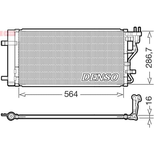 Condensator, airconditioning DENSO DCN41027