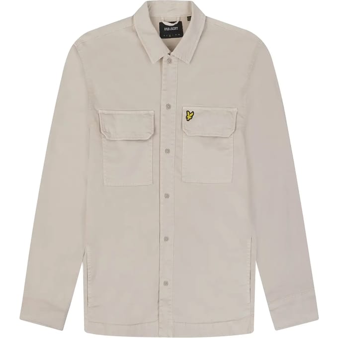 Lyle & Scott Garment dyed overshirt - cove