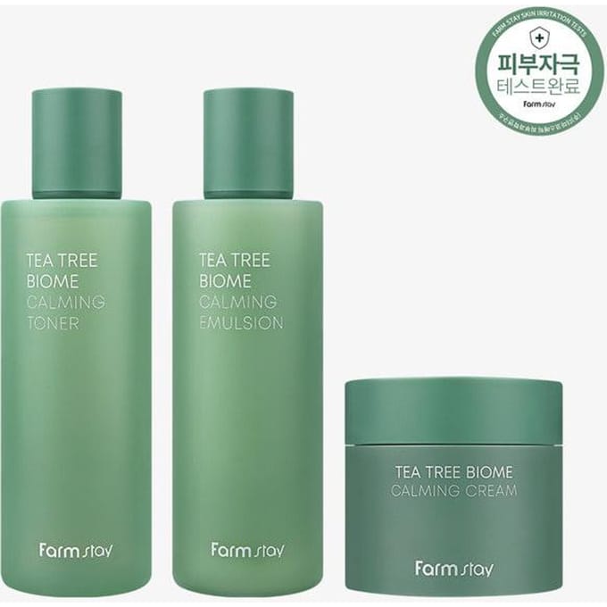 Farm Stay Tea Tree Biome Kalmerende Huidverzorgingsset 3 items + WILLEKEURIG CADEAU gray