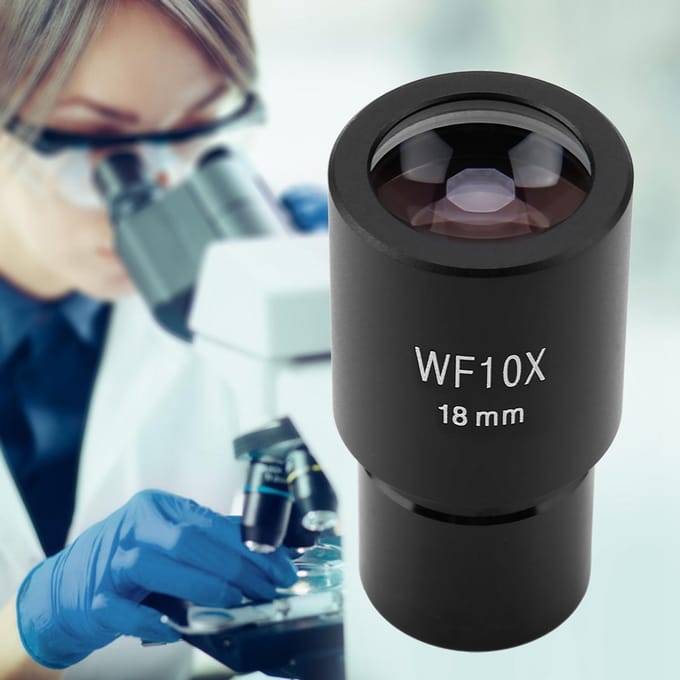 Oculaire grand champ 10X DM WF001 23,2 mm pour microscopes biologiques