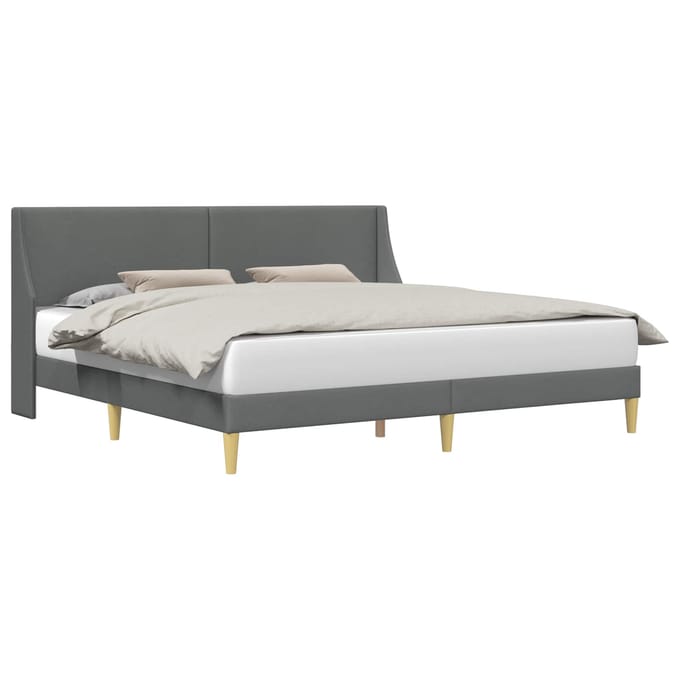 vidaXL - Bedframe - Effen - met - hoofdeinde - verbindingplaat
