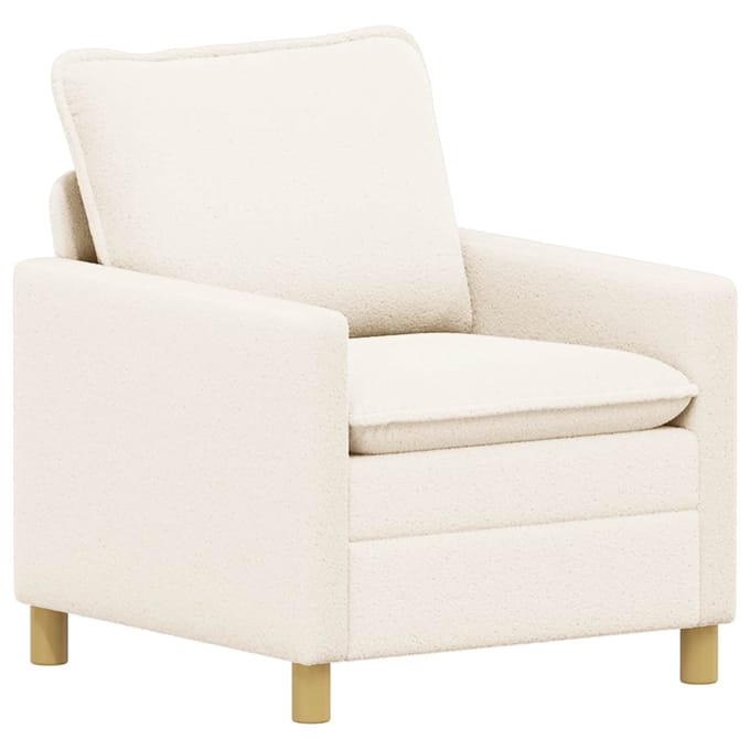vidaXL - Bank - Crèmekleurig - 76 - x - 81 - x - 87,5 - cm - Stof