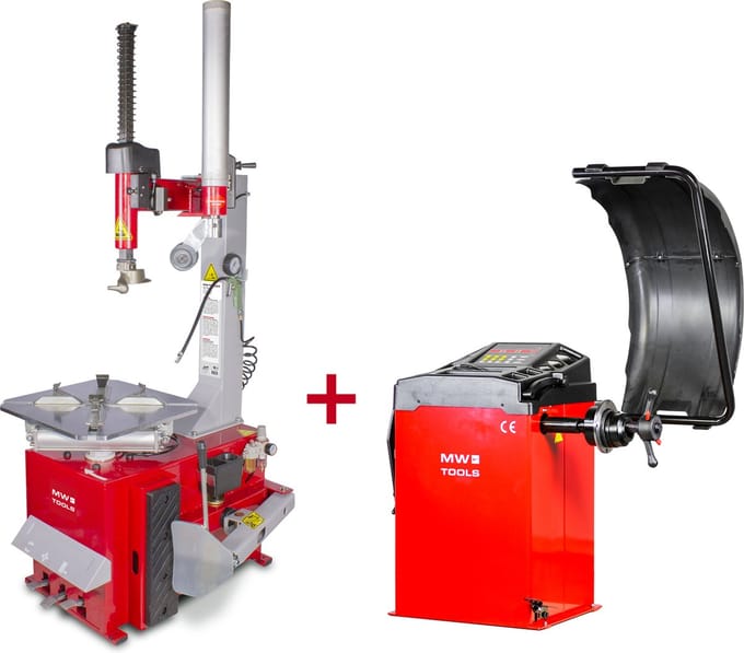 Set bandenwisselaar BT200M 230V+ balanceermachine BB205 230V MW Tools BT200M SET2