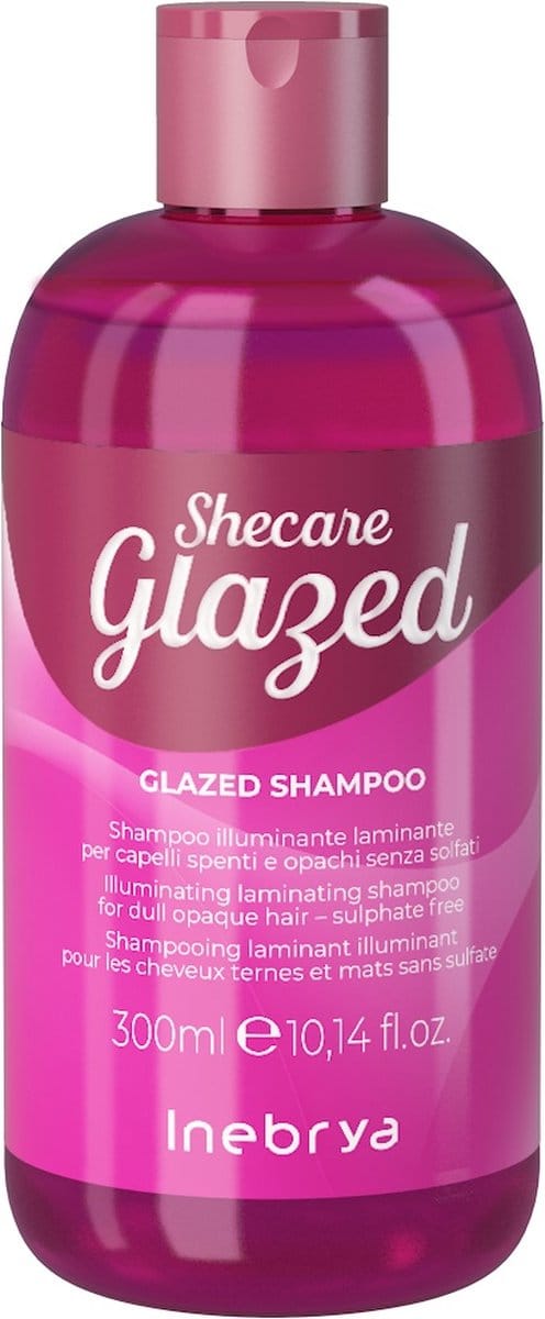 Inebrya, Shecare Glazed, Shampoing pour Cheveux, Brillance, 300 ml