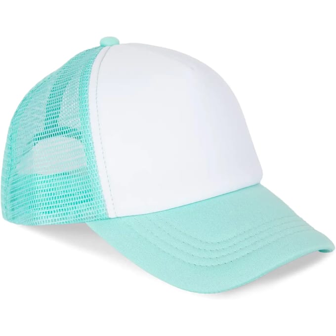 K-up Kindertruckerpet - 5 Panelen KP143 - White / Pastel Cyan - One size