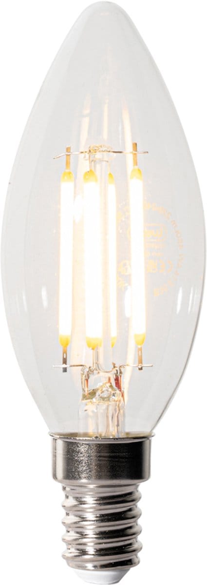 LUEDD E14 3-staps dimbare LED lamp B35 helder 4W 450 lm 2700K