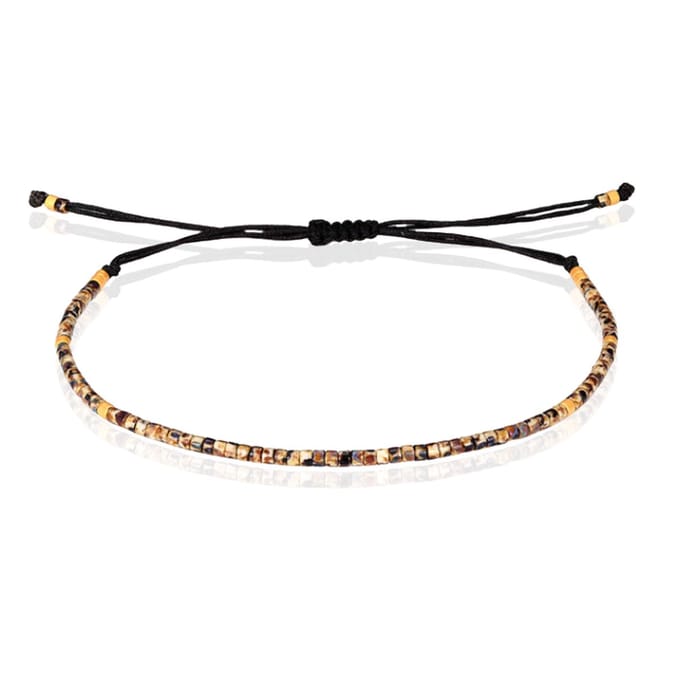 Fijn Kralen Armbandje van Memphis - Bruin/Groen
