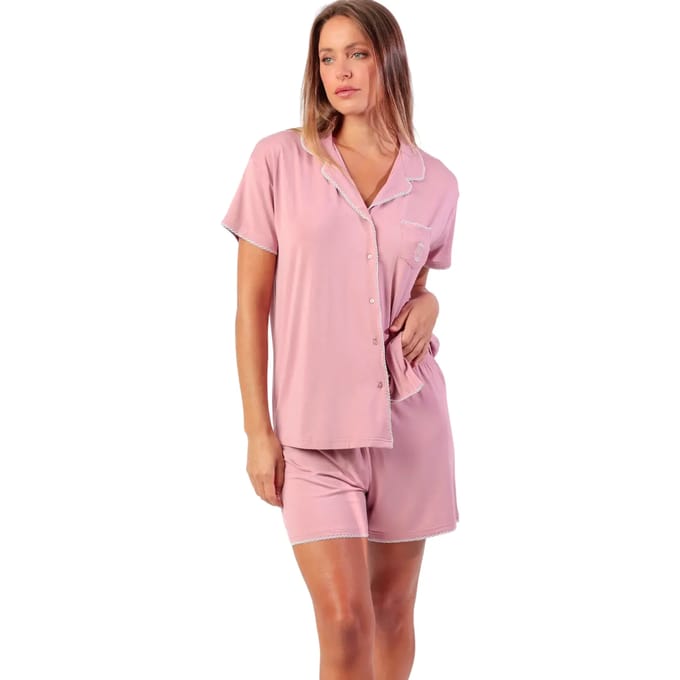 Pyjama-sets Admas Pyjamashort met slipe mouwen Classic Summer