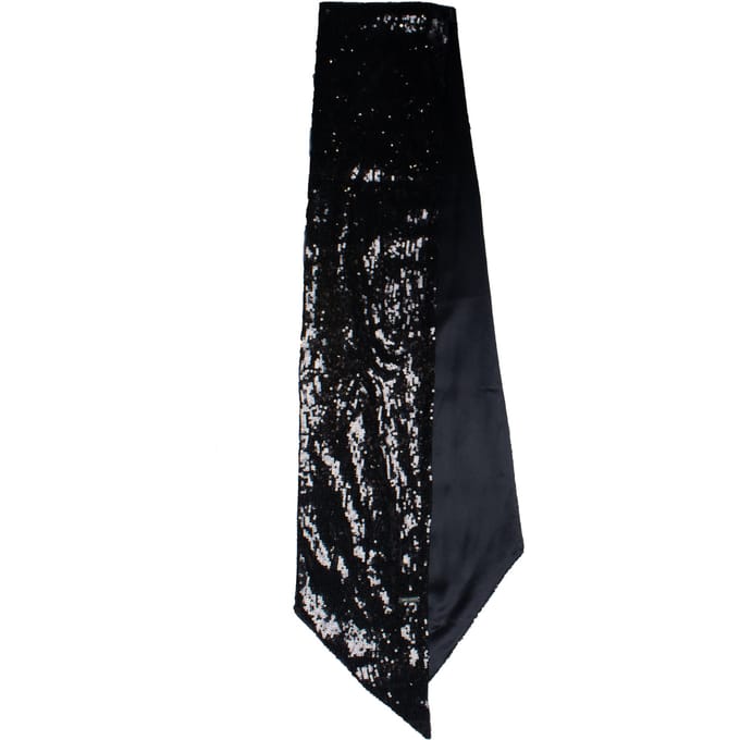 Dsquared2, zwarte smokingsjaal met pailletten