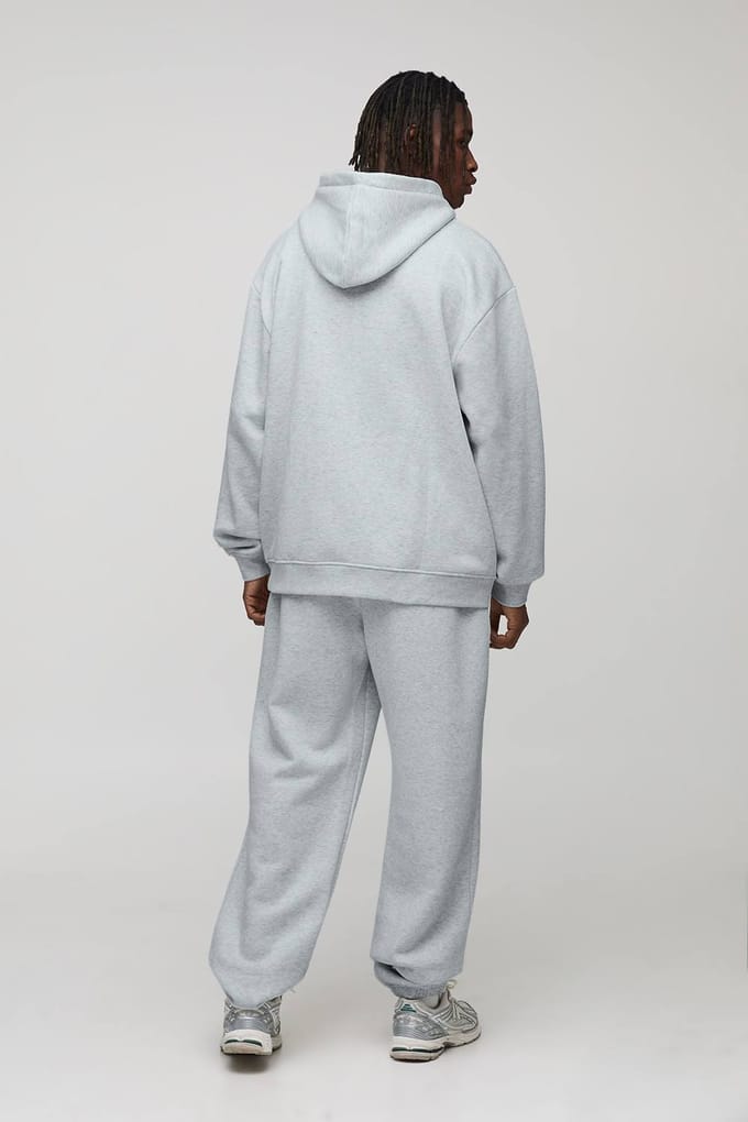 Tall Essential Oversized Joggers | Grey Marl | Size Medium
