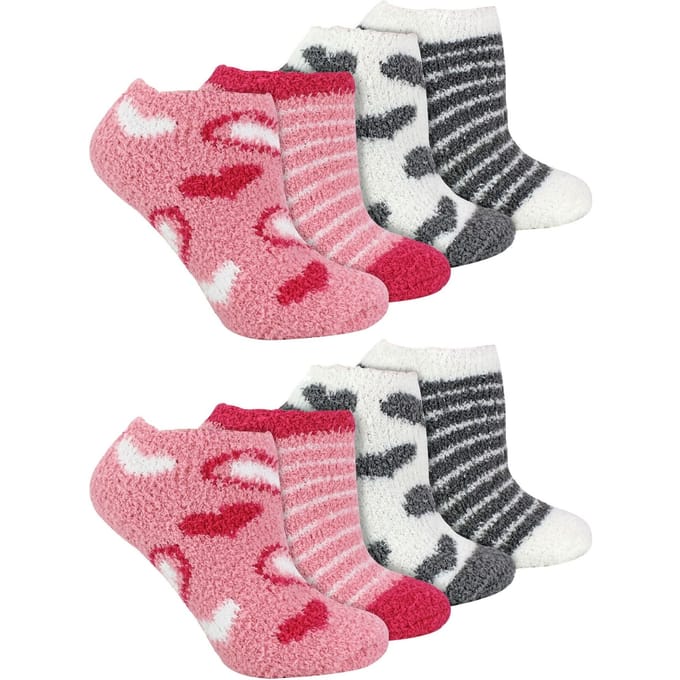 8 Pak Dames Dierenprint Lage Cosy Sokken