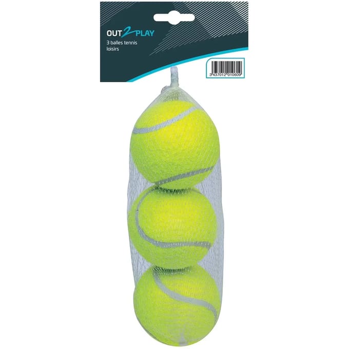 Set van 3 tennisballen met filet Out2Play