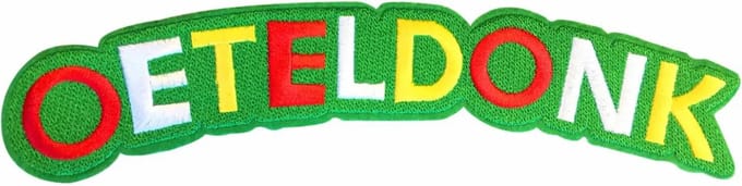 Fjesta© Oeteldonk Embleem - Rugembleem Letters - Carnaval Den Bosch