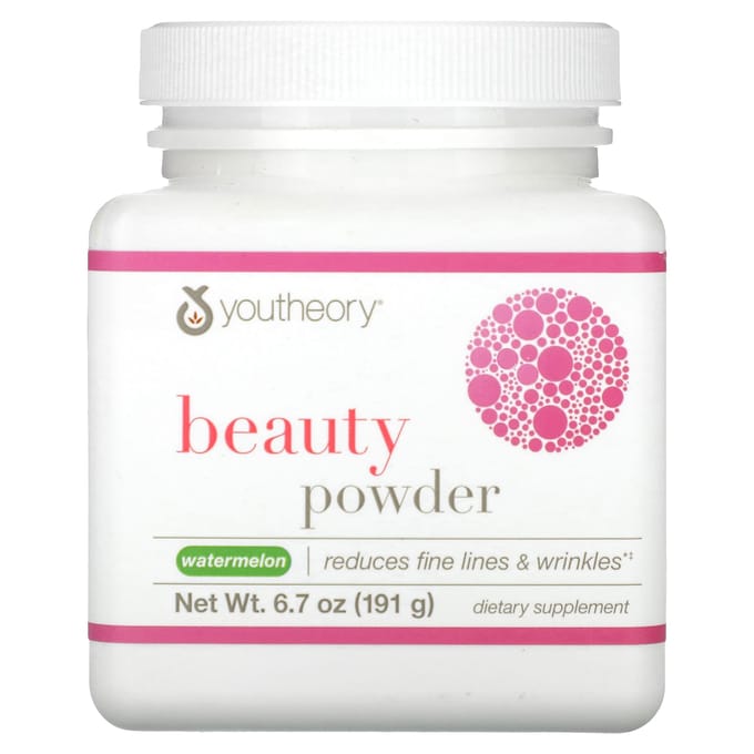 Youtheory, Poudre de beauté, saveur pastèque, 200 ml (191 g)