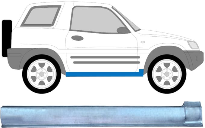Reparatie dorpel voor Toyota Rav4 1994-2000 / Rechts