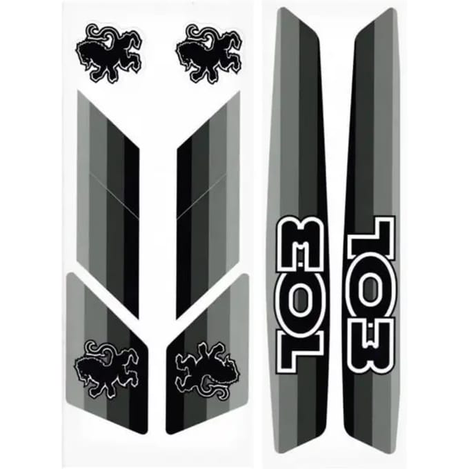 Set van 8 stickers P2R Peugeot 103